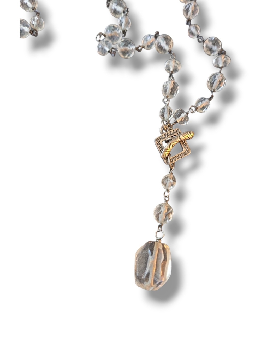 Silpada Clear Crystal Bead Lariat Necklace - Picture 2 of 6